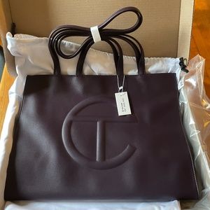 NEW: Eggplant Large Telfar Bag